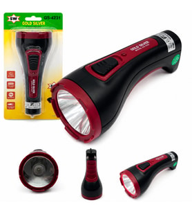 Gold Silver GS-4231 Şarj Edilebilir 5W LED El Feneri - Güçlü Işık Kamp Feneri