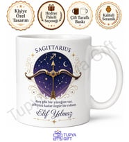 Yay Burcu Temalı Baskılı Kupa Bardak Astroloji Hediye Porselen Mug