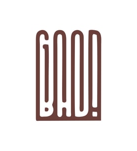 Good Bad Sticker17x17 Cm Kahverengi