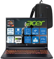 Acer Nitro V 16S Aı Amd Ryzen™ 7 260 64GB Ddr5 2tb SSD 8GB/RTX5070 95W 16"qhd+ 2560X1600 180Hz IPS WIN11PRO Gaming Bilgisayar. NHQYYEY001P19+ZETTAÇANTA