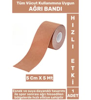 Hızlı Etki Kas Bel Bacak Kol Boyun Sırt Omuz Karın Kalça Spor 5 Metre Isı Ağrı Bandı Ten