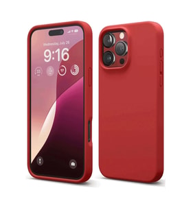 Newface Apple iPhone 16 Pro Max Kılıf Nano içi Kadife Silikon - Kırmızı