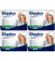 Giggles Hasta Bezi Yetişkin Bel Bantlı Tekstil Yüzey Büyük - Large (L) 120 Adet (4PK*30)