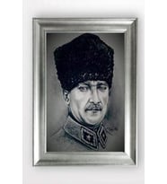 Gümüş Çerçeveli Atatürk Tablo cv1194