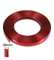 Yapışkanlı Nikelaj Şerit Bant Dekoratif Çıta 18mm 5 Metre Parlak Kırmızı