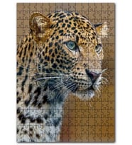 Cakapuzzle Leopar Görseli Puzzle Yapboz MDF (Ahşap) (120 Parça)
