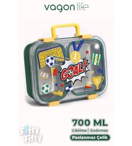 700 ML İki Bölme Paslanmaz Çelik Bento Lunch Box Yeni Nesil  Sefer Tası Metal Kaşık Hediyeli FF7155 (Yeşil)