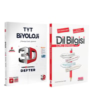 3D Yayınları TYT Biyoloji Video Destekli Defter ve AKM Dil Bilgisi Soru Bankası Seti 2 Kitap