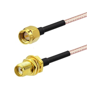 RG316 10cm Erkek Dişi SMA Kablo 0-6GHz 50 ohms 0.3dB Koaksiyel
