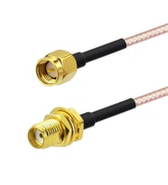 RG316 10cm Erkek Dişi SMA Kablo 0-6GHz 50 ohms 0.3dB Koaksiyel