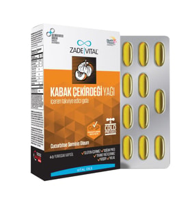 Zade Vital Kabak Çekirdeği Yağı  Kapsül Blister Ambalaj 60lı