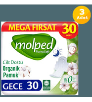 Molped Pure Soft Gece Mega Fırsat Paketi 30'lu 3 Paket