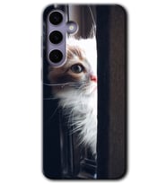 Galaxy S24 Plus Kılıf HD Desen Baskılı Kılıf - Kedi Bakışı