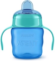 Avent Eğitici Damlatmaz Bardak, 6 Ay+ Erkek Bebekler için, Yumuşak Silikon Uç, Sızdırmaz ve Kolay İçim, Tutma Saplı, BPA İçermez, Bulaşık Makinesinde Yıkanabilir, 200 ml, SCF551/05