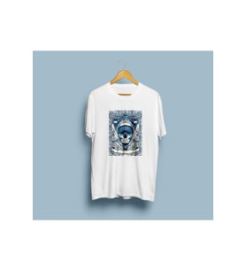 Oversize İskelet Kurukafa Tasarım Unisex T-shirt