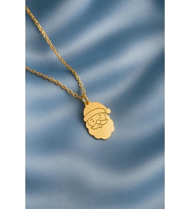 Kişiye Özel Noel Baba Kolye 925K Gümüş (Gold)