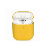 Apple Airpods Uyumlu Kılıf Zore Silk Silikon (Sarı)
