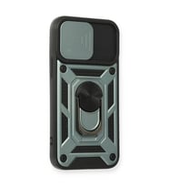 İphone 12 Kılıf Pars Lens Yüzüklü  - Yeşil