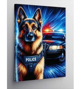 Kanvas Tablo Polis Köpeği