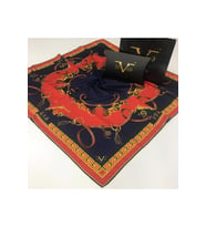 Kemer Püsküllü Desen Black Seri Twill Eşarp Eşarp Askısı ile Birlikte 90x90 cm K