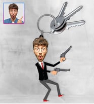 Kişiye Özel Karikatür Tasarım Anahtarlık 97318