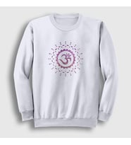 Presmono Unisex Beyaz Om Sembol Meditasyon Hediye Yoga Sweatshirt 512951tt (Beyaz)