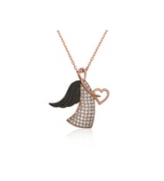 925 Ayar Gümüş Melek Anne Kadın Kolye