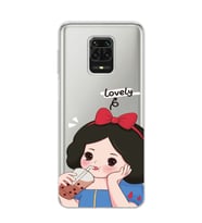 Redmi Note 9 Pro / 9s Uyumlu Pamuk Prenses Tasarımlı Şeffaf Telefon Kılıfı