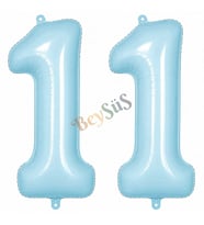 11 Rakam Folyo Balon Mavi Rengi (76 cm)