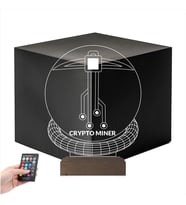 Luvivia Crypto Miner Mining Madenci Kripto Finans 3D Lamba - Masa Gece Lambası