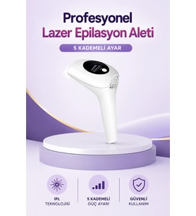 IPL Lazer Epilasyon Aleti 5 Kademeli Güç Ayarlı