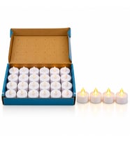 24 ADET PİLLİ YUVARLAK - BEYAZ RENKLİ LED MUM ÇAP : 3.7CM YÜKSEKLİK : 3.5CM İ10-024 (5680)