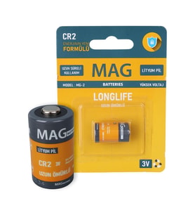 Mag Batteries MG-2 CR2 3 Volt Lityum Fotoğraf Makinesi Pili Tekli Blister