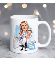 Kişiye Özel Doğum Doktoru Kadın Karikatürlü Bardak