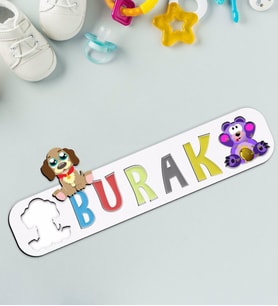 BK Toys Çocuklara Özel İsimli Ahşap Eğitici Yapboz Puzzle-13