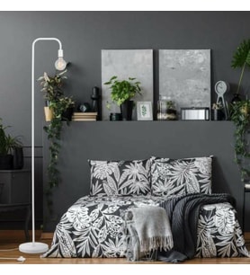 MYLİGHTS  MODERM  SPOR MAT BEYAZ LAMBADER KÖŞE LAMBASI  E27  (Siyah)