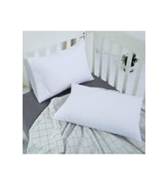 2li Set Beyaz Bebek Yastık Kılıfı 35x45 %100 Pamuklu Kapaklı