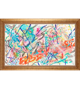 ALTIN ÇERÇEVELİ PASPARTULU TABLO CR986