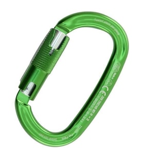 Kong Ovalone Alu RISE Lock 26KN Otomatik Triactlock 3 Kilitli Alüminyum Oval Karabina 712LE0GPGKK Green