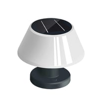 MDSTECH Masa Lambası Modern Tasarım Su Geçirmez Güneş Enerjili 4 Kademeli Dim LED Ayarlanabilir (Siyah Beyaz)