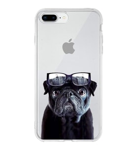 PrintiFy Apple  iPhone 7 Plus ile Uyumlu 1mm Slim Fit Köpek 3 050f Baskılı Şeffaf  Kılıf