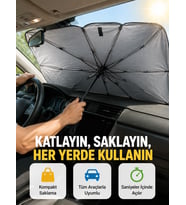 Dayanıklı UPE Alaşımlı Şemsiye Tipi Araç Güneşliği - Kolay Katlanır Yeni Nesil