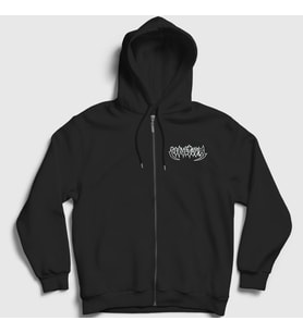 Presmono Unisex Siyah Sepultura Fermuarlı Kapüşonlu Sweatshirt 173598tt