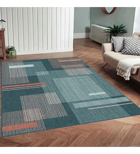 Eliana Home Dijital Baskı Yıkanabilir Kaymaz Taban Salon Halısı Ve Yolluk LNA0958-FNL207 (Yeşil)