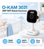 3031 3MP WiFi Bebek Kamerası – Ses Kayıtlı, Kolay Kurulum