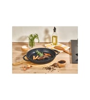 Elit Alüminyum Döküm Granite 28 cm Grill Sahan Siyah