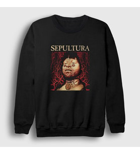 Presmono Unisex Siyah Roots Sepultura Sweatshirt 173453tt