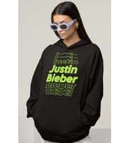 Justin Bieber Baskılı Unisex Oversize Şarkıcı Hoodie