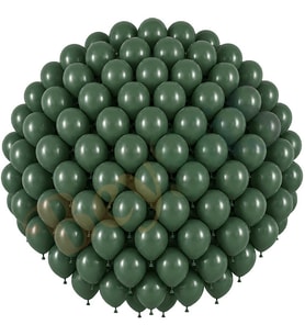 Kış Yeşili Renk Lateks Retro Balon (30 cm) - 100 Adet