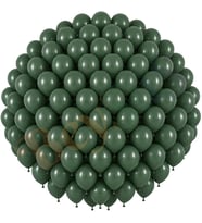 Kış Yeşili Renk Lateks Retro Balon (30 cm) - 100 Adet